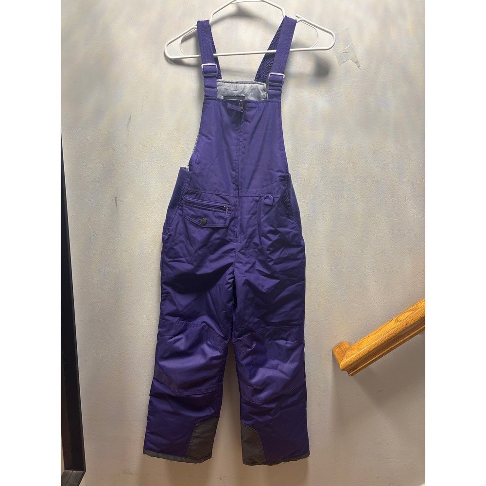 TSLA Snow Bib Overalls Youth M 10/12 Purple Excellent Winter Ski Pants